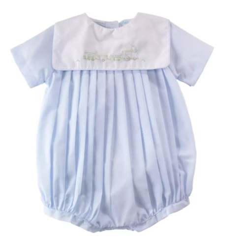 Petit Ami Pleated Bubble Romper - Newborn | Belk