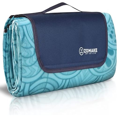 Waterproof Picnic Blankets 79''x79'' - Extra Large Picnic Blanket for Outdoors - Foldable Picnic Mat with Straps - Portable Picnic Mats for Picnic Camping(Teal)