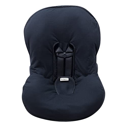 JYOKO Kids Universal Padded Cover Liner for Baby car seat Gr 0/100% Cotton Made (Compatible with Maxi COSI, Chicco, Mico, Evenflo, Mesa, Britax and More) (Black Series)
