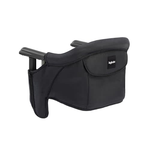 Inglesina Fast Table Chair, Black - Portable Baby High Chair - for Babies & Toddlers up to 37 lbs - Collapsible Design - Fits Tables 0.8'' to 3.5'' Thick - Compact & Easy to Use - Travel Bag Included