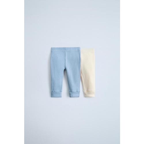 TWO-PACK OF WAFFLE WEAVE LEGGINGS