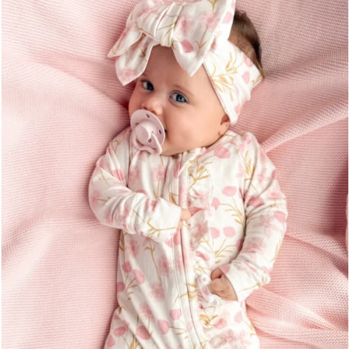 Frill Zip Romper | Ocean Floral – Little and Fern