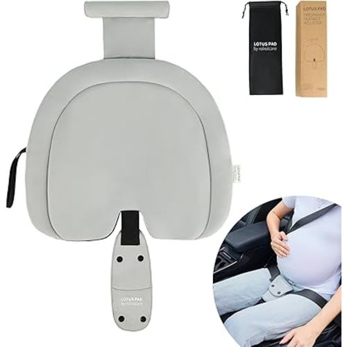 Car Seat Cushion for Pregnancy, Integrated Abdominal Pad, Elastic Breathable Fabric Reduce Belly Compression, Enhance Driving and Traveling Comfort
