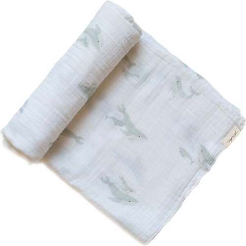 Follow Me Swaddle, Whale - Pehr | Maisonette