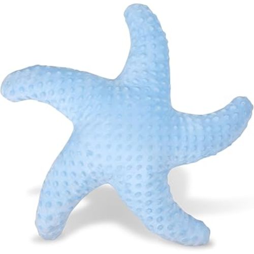 Marble Empire Starfish Pillow Shaped Beach Decorative Throw Pillows Cute Coastal Stuffed Animal Plush Soft Ocean Bedding for Bedroom(Blue)