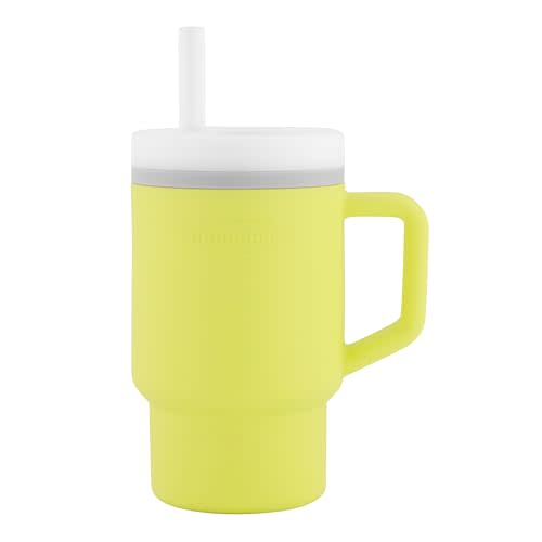 Infantino My 1st Tumbler – Adorable Miniature Tumbler with Leak-Resistant Straw and Toddler-Friendly Handle, Encourages Hydration, Easy to Clean, 9 fl. oz, Citrus