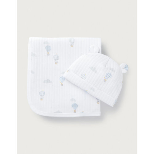 Organic Cotton Up In The Air Blanket & Hat Set (0–12mths) | View All Baby | The White Company US
