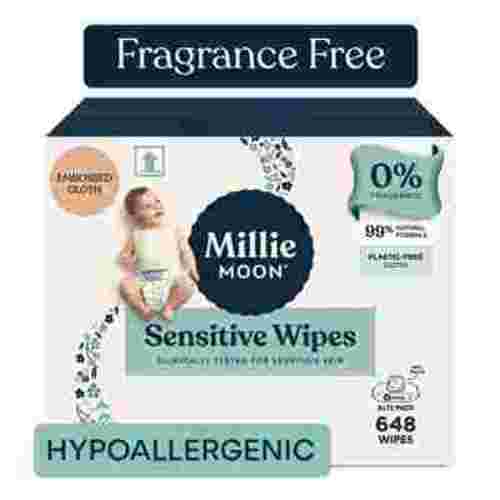 Millie Moon Sensitive Wipes, 648 Count