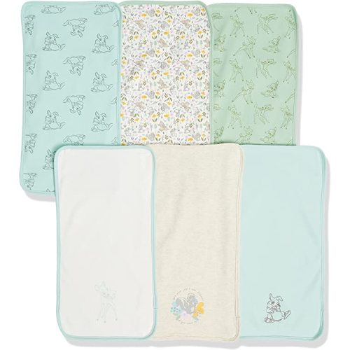 Amazon Essentials Disney | Bambi Nature Burp Cloths, Pack of 6 - One Size