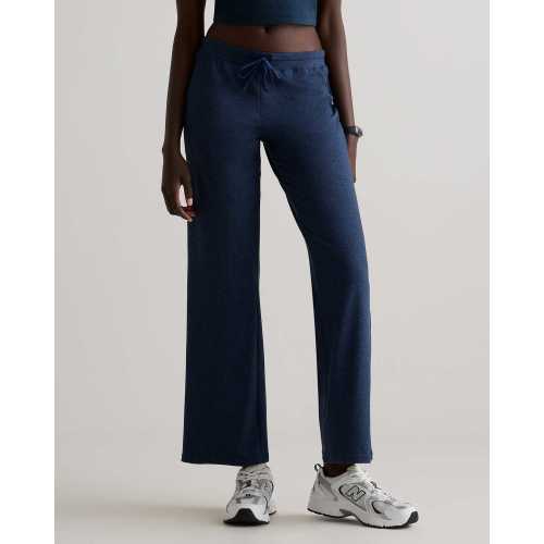 Flowknit Wide Leg Pants in Heather Navy