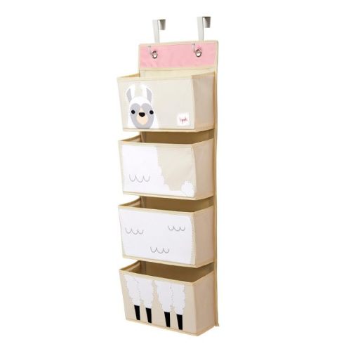 3 Sprouts Nursery Hanging Over the Door Organizer - Llama