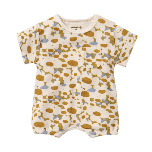 Organic Terry Growsuit - Flower Burst by Wilson & Frenchy