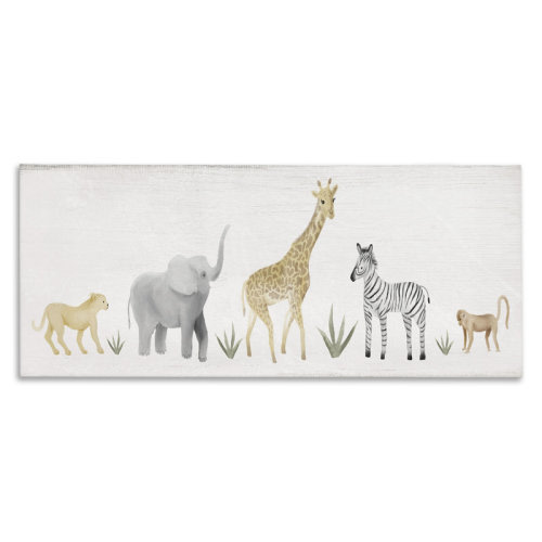 Viv + Rae™ Heidrick Adorable Jungle Animals Wildlife Illustration Elephant Giraffe & Reviews | Wayfair