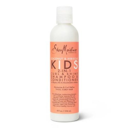 Sheamoisture Coconut And Hibiscus Kids' 2-in-1 Shampoo & Conditioner For Thick Curly Hair - 8 Fl Oz