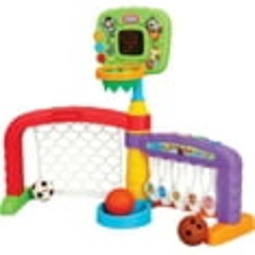 Little Tikes 3 in 1 Sports Zone: Adjustable Basketball, Soccer Goal, and Toy Set