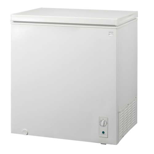 Kenmore 7 Cu Ft Deep Chest Freezer Convertible Fridge, Garage Ready Freezer for Food and Meat Storage, Adjustable Thermostat, White for Basement, Utility Room or Cabin Use