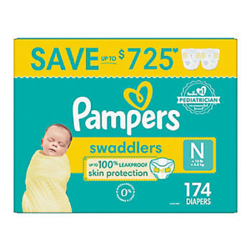 Pampers Swaddlers Newborn Diapers, 174 ct.