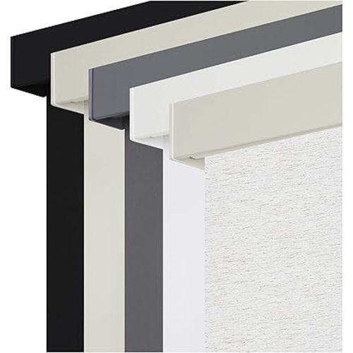 Cordless Blackout Roller Shades Blinds for Windows Free-Stop,Pull Down Room Darkening with Valance,Thermal Insulated Woven Fabric Window Door Blinds for Home,Office,Linen 35" W x 72" L