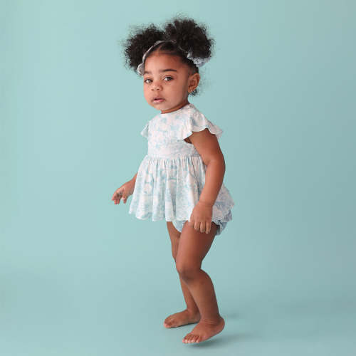 Charlotte Anne Ruffled Cap Sleeve Peplum Ruffled Bummie Set