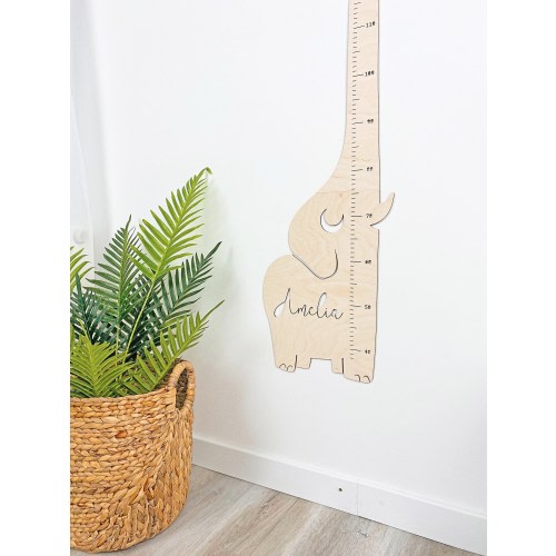 elephant personalized height ruler -Growth Chart- elephant nursery wall decor -Safari Nursery - Kids Room Decor - safari nursery decor
