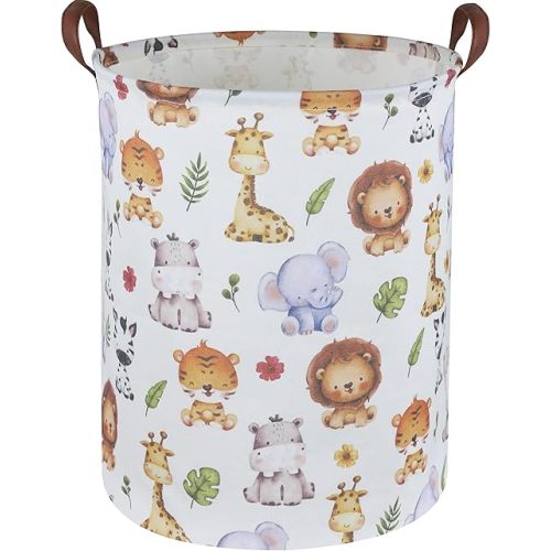 Kids Laundry Hamper,Baby Laundry Basket Animal Storage Baskets for Kids Room Decor,Nursery Hamper,Bedroom,Toy Organizer,(Cute Animal)