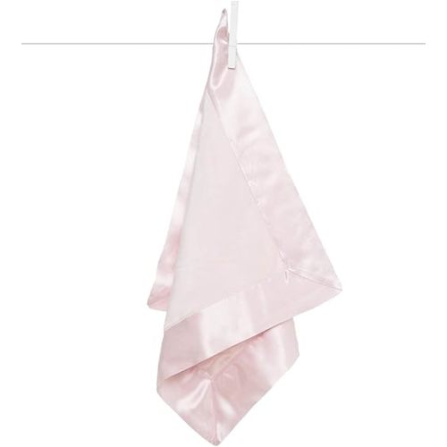 Little Giraffe Baby Blanket - Velvet Soft Blanket with Satin Trim - Baby Stroller Blanket - Newborn Baby Essentials & Baby Gifts - 17" x 17" - Pink