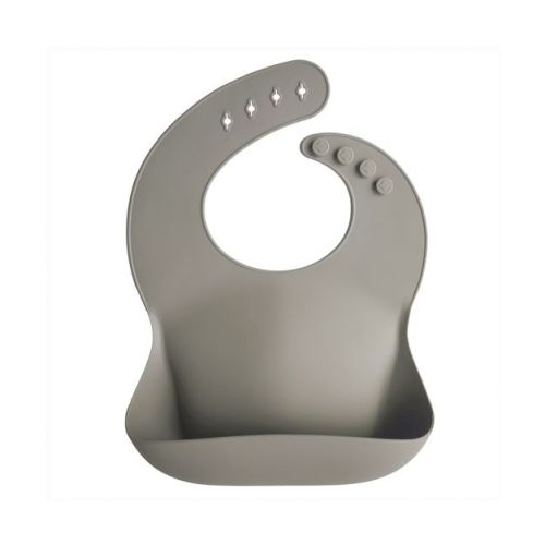 Silicone Baby Bib Silver Sage One Size