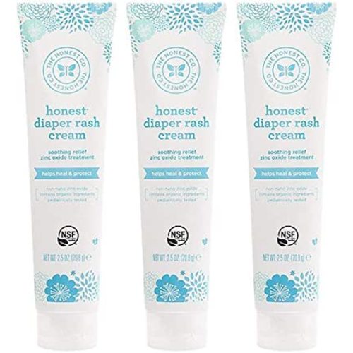 Honest Diaper Rash Cream, 2.5 Ounce (3 Bottles)