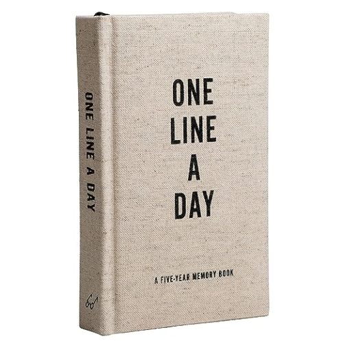 Canvas One Line a Day: A Five-Year Memory Book (Yearly Memory Journal and Diary, Natural Canvas Cover)