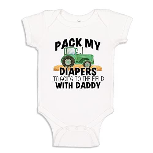 Farmer Baby One Piece Or Toddler T-Shirt I'm Going to The Field with Daddy Farming Clothes