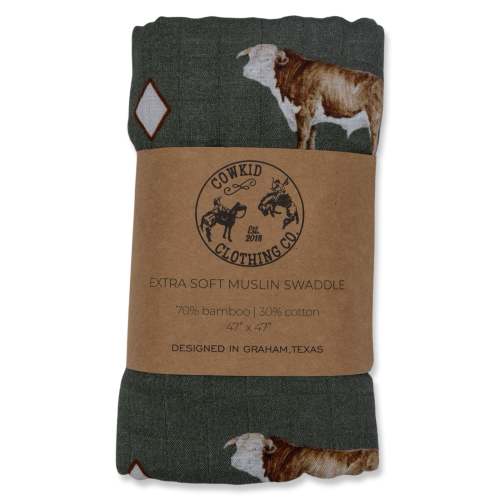 Hereford Bull Bamboo Muslin Swaddle – Cowkid Clothing Company