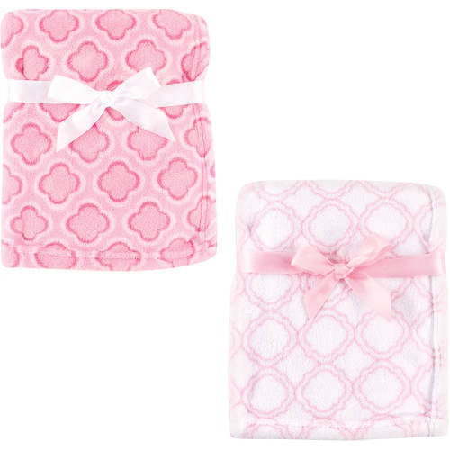 Luvable Friends Baby Girls' Coral Fleece Blanket, 2-Pack, Choose Your Color