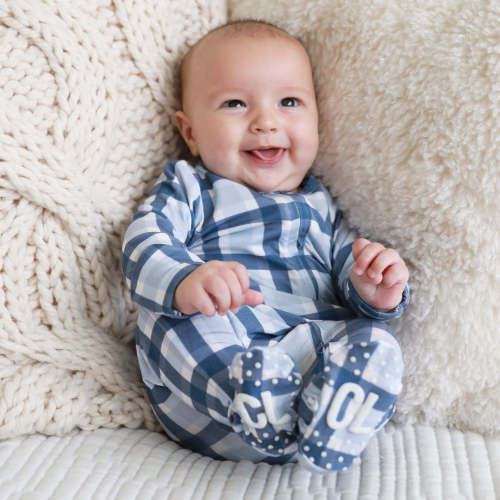 Paxton's Plaid Zipper Footie