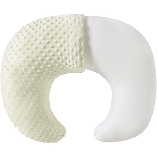 Extra Large Nursing Pillow and Positioner, Breastfeeding, Bottle Feeding, Baby Sitting Support with Soft Minky Cover, Tummy Time Support for Baby Boys and Girls (Cream Yellow, 23.6" x 19.7" x 7.5")