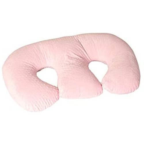 The TWIN Z PILLOW - Pink - 6 uses in 1 Twin Pillow ! Breastfeeding, Bottlefeeding, Tummy Time, Reflux, Support and Pregnancy Pillow! Cuddle Pink DOTS