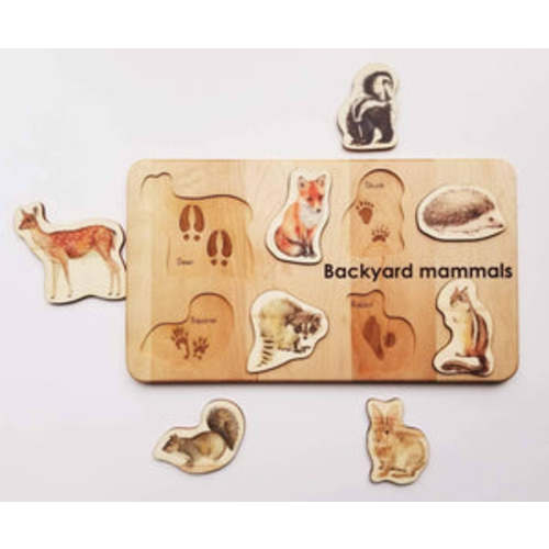 Backyard Mammals Wooden Puzzle | littlelightcollective