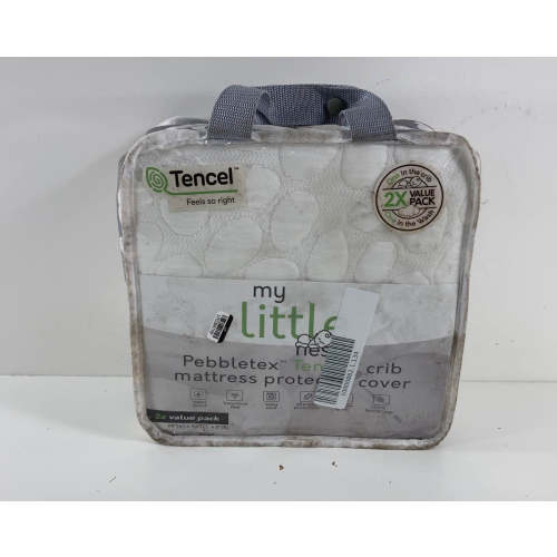 Dreamtex My Little Nest 2-Pack Waterproof Tencel Lyocell Pebbletex Crib Mattress Pad Covers