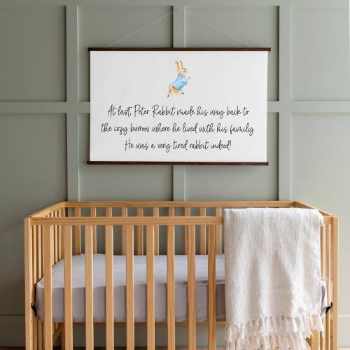 Peter Rabbit Nursery Decor | Peter Rabbit Canvas | A Very Tired Peter Rabbit Quote | 330