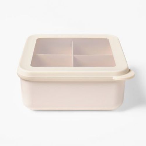 Small Snack Bento Food Storage Container Cream - Figmint™: Bpa-free, Recycled Pet, Dishwasher & Microwave Safe