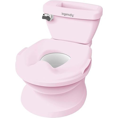 Summer by Ingenuity My Size Potty Pro in Pink, Infant Potty Training Toilet, Lifelike Flushing Sound, for Ages 18 Months, Up to 50 Pounds