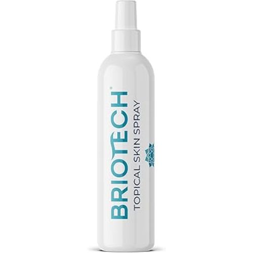 BRIOTECH Topical Skin Spray, Hypochlorous Acid Spray for Body & Face, Eyelid Cleanser, HOCl Facial Mist, Support Against Irritation, Calm Redness, Soothe Foot & Scalp, Packaging May Vary, 4 oz, 1 ct