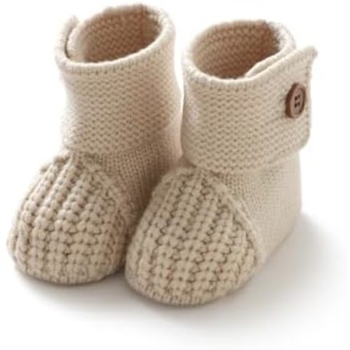 DovFanny Baby Booties – Soft Knit Newborn and Infant Shoes, Cozy Booties for Boys and Girls Baby Gift