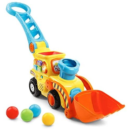 VTech Pop-a-Balls Push & Pop Bulldozer,Yellow