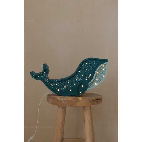 Adorable Whale Lamp for Nursery Decor - Handmade Ocean Theme Baby Room Decor- Handcrafted Wooden Nursery Lamp - Unique Baby Gift