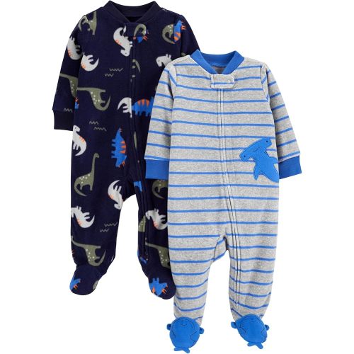 Simple Joys by Carter's baby-boys 2-pack Fleece Footed Sleep and PlayBaby and Toddler Sleepers