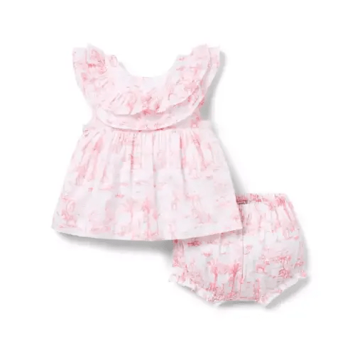 Baby Tropical Toile Matching Set