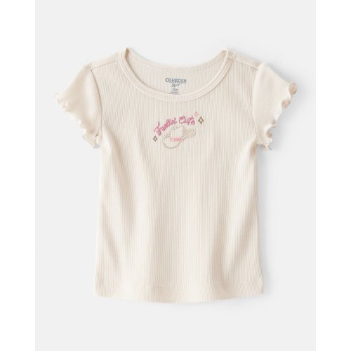 Baby Girl Cowgirl Hat Cotton Short-Sleeve Top - Ivory - OshKosh | Carter's