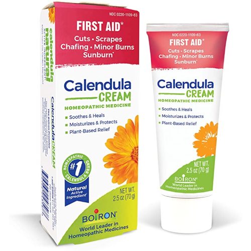 Boiron Calendula Cream for First Aid, Minor Burns, Cuts, Scrapes, Insect Bits and Sunburn - 2.5 oz