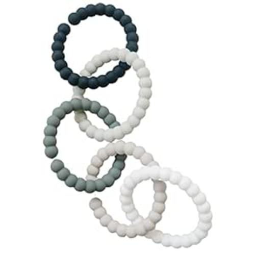 Amazon.com : Chewbeads - Silicone Baby Links, Multi Use Baby Toy Rings - Attach Toys & Teethers to Stroller, Car Seat & More - Medical Grade Silicone, BPA Free & Phthalate Free - Includes 5 Neutral Baby Rings : Baby