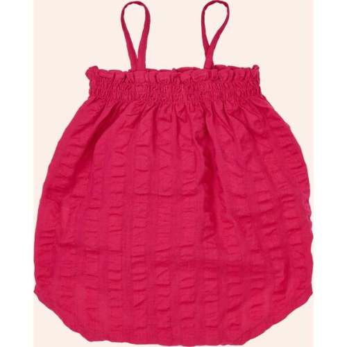 Tiburon Ruffled Smock Neck Strappy Romper, Beetroot Purple - Young Days | Maisonette